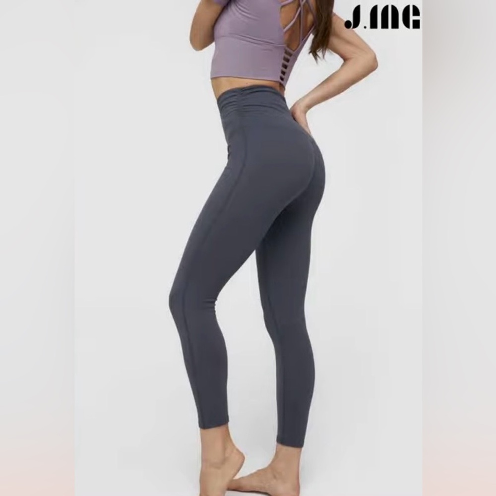 NWT J.ING High-Waist Crossover Cropped Legging Smoky Violet Women’s size Large